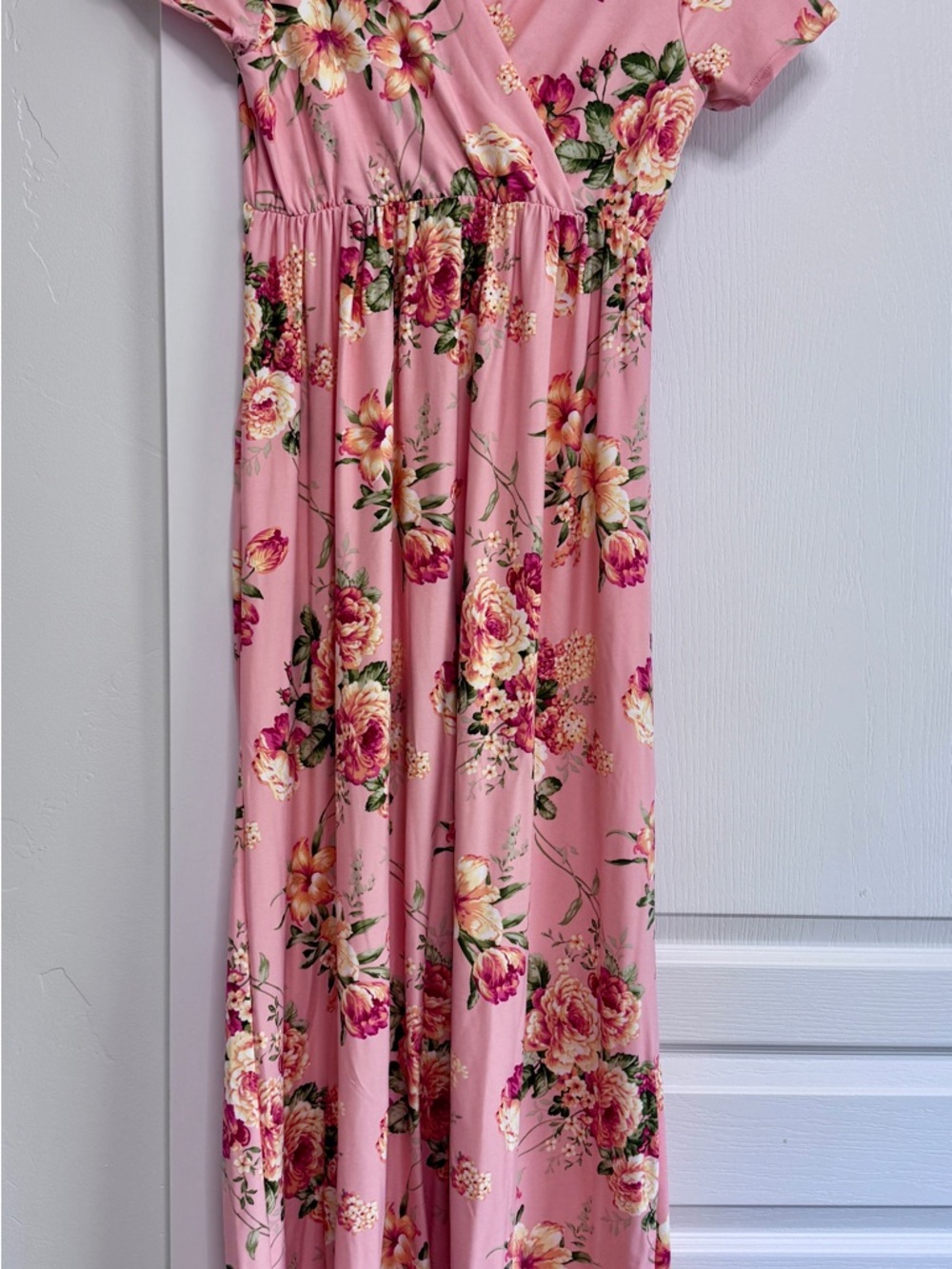 Rags and Couture Pink Floral Maxi Dress